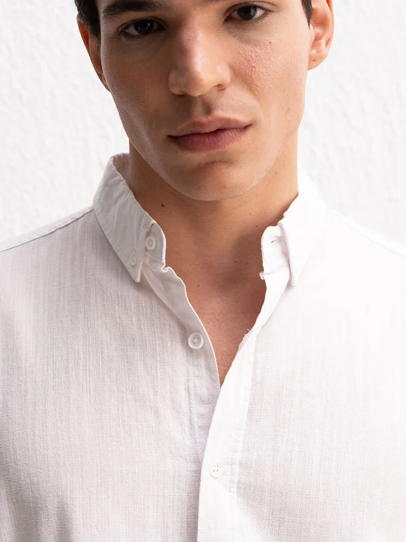 جيستو GIESTO Cotton Oversized Button-Up Shirt